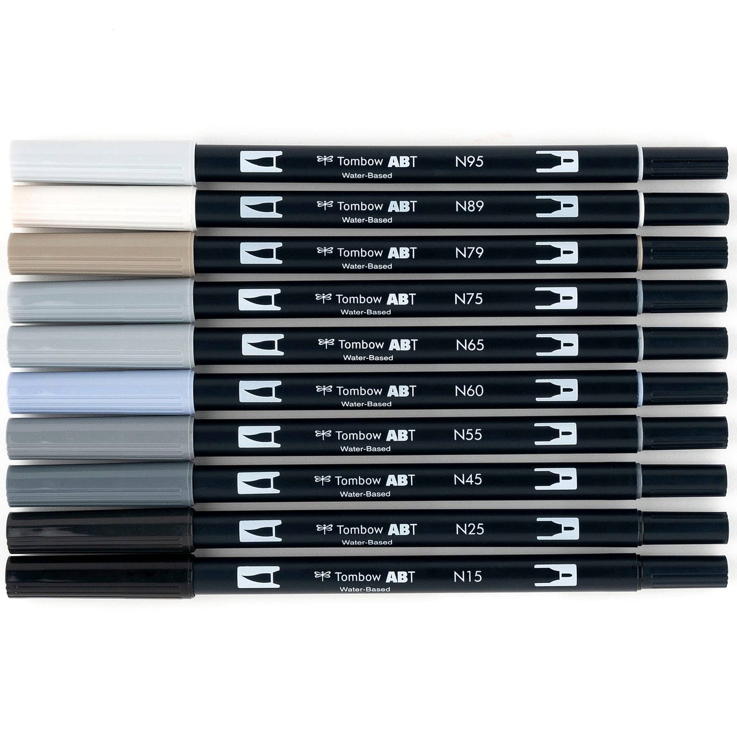 Tombow - Dual Brush Pen Art Markers: Grayscale - 10-Pack