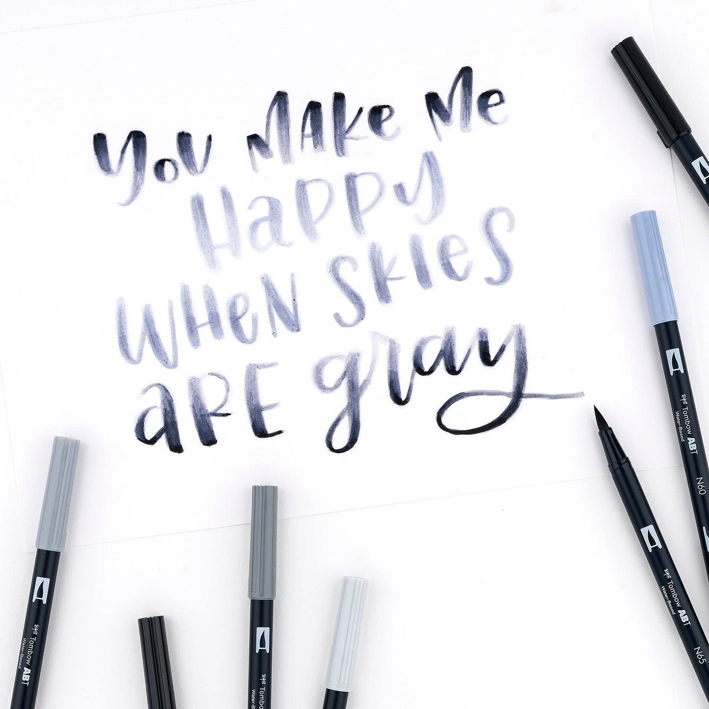 Tombow - Dual Brush Pen Art Markers: Grayscale - 10-Pack