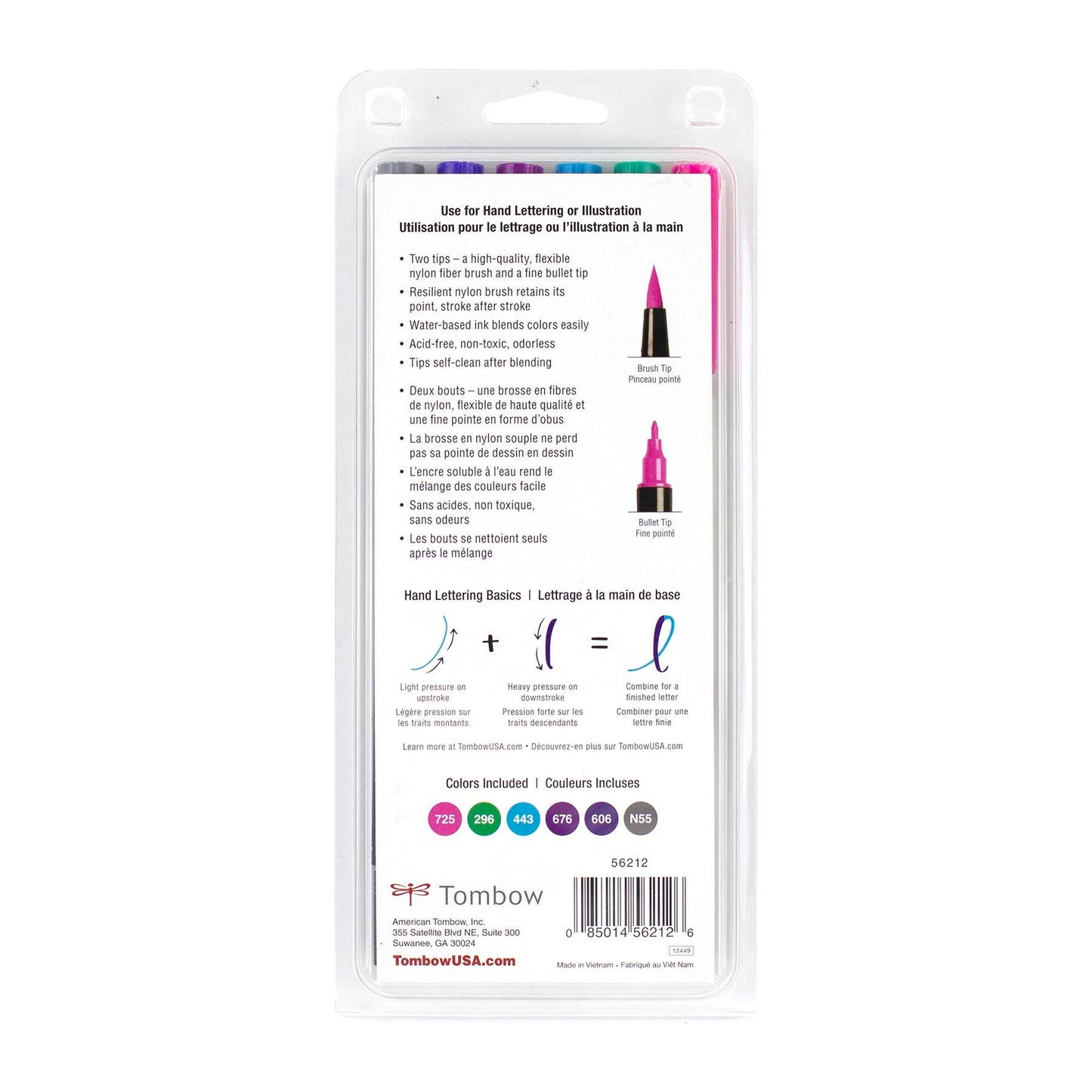 Tombow - Dual Brush Pen Art Markers, Galaxy, 6-Pack