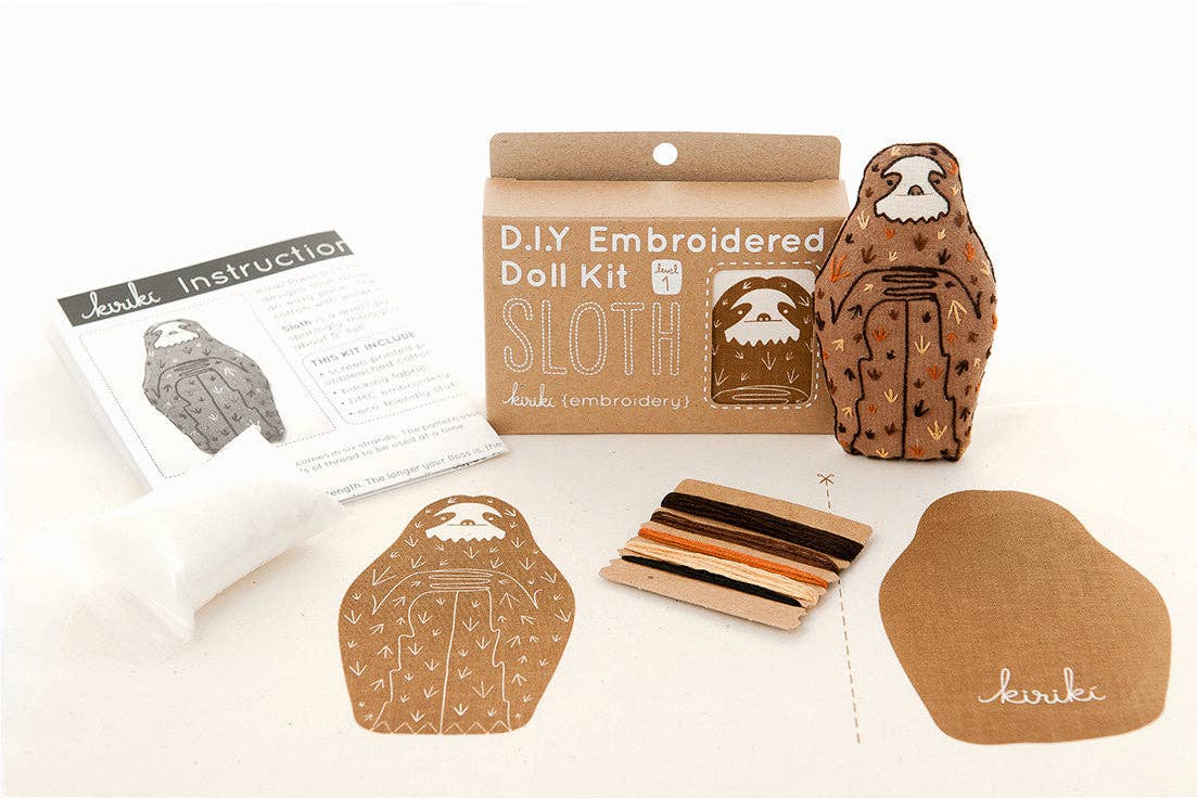 Kiriki Press - Sloth - Embroidery Kit