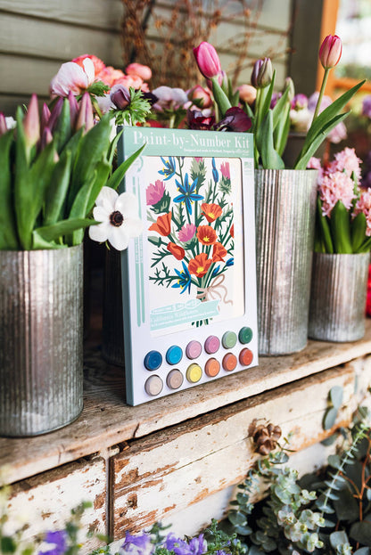 Elle Crée - California Wildflowers Paint-by-Number Kit