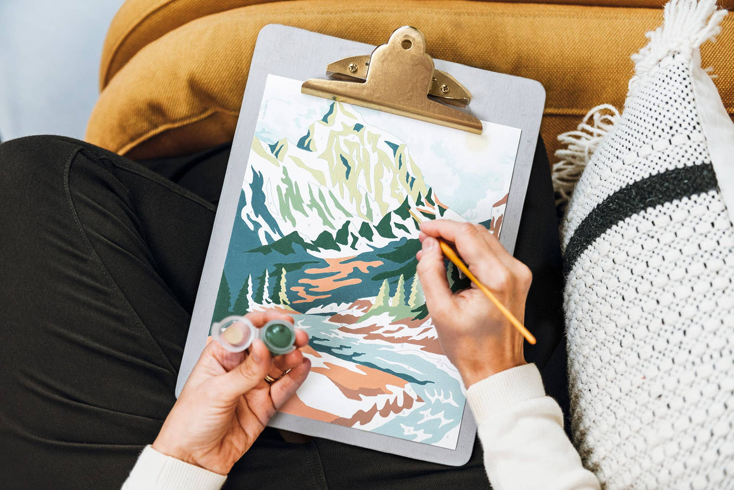 Elle Crée - Mountainscape Paint-by-Number Kit