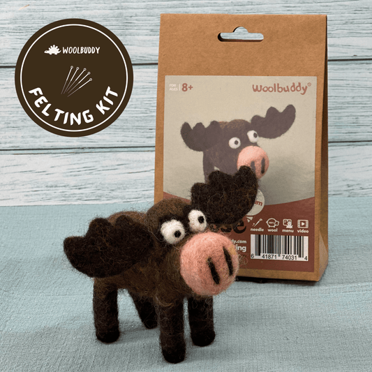 Woolbuddy - Needle Felting Moose Kit