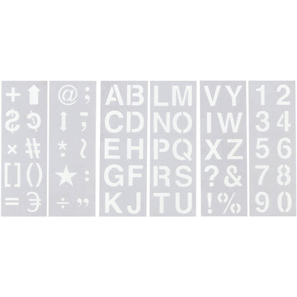 Color Factory Stencil Sheet Set 13"X4.5" 6/Pkg