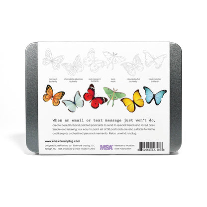 elseware unplug / eco-kids - Coloring Postcards w/ 6 Butterfly & Moth Designs (30cards)