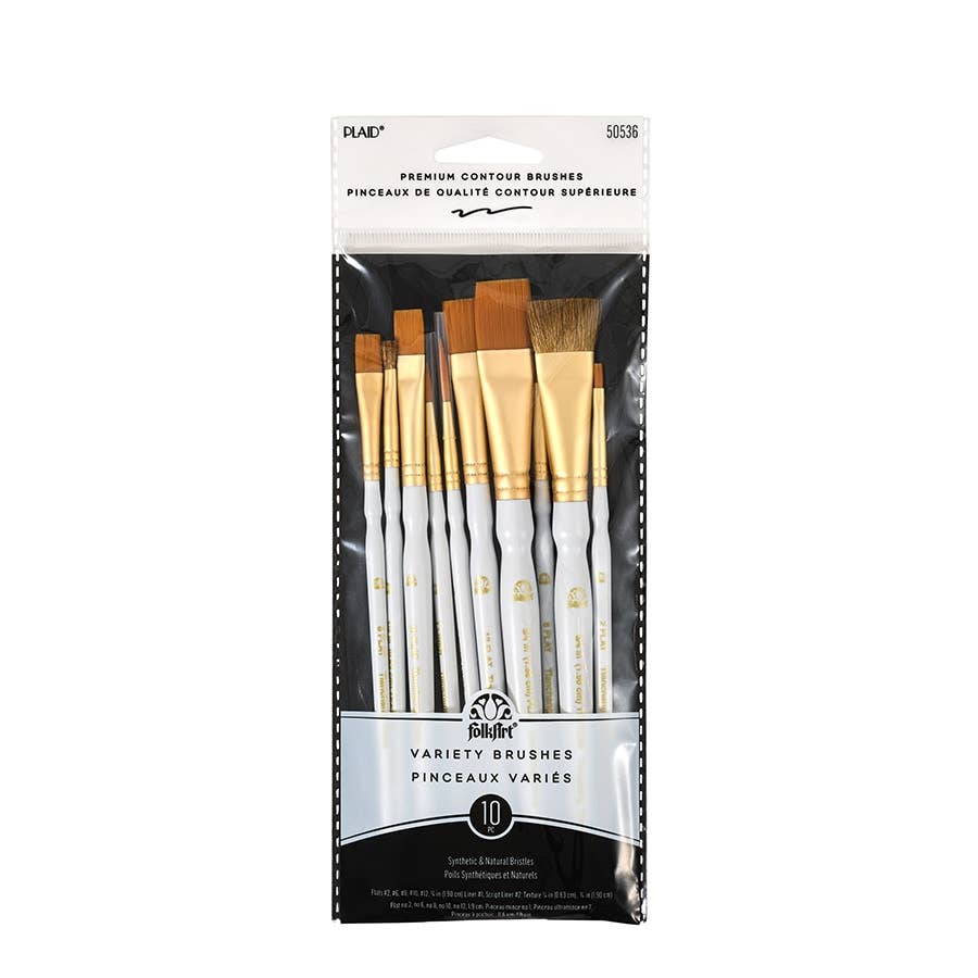 Plaid Crafts - FolkArt Artist Variety Brush Set 10 Piece
