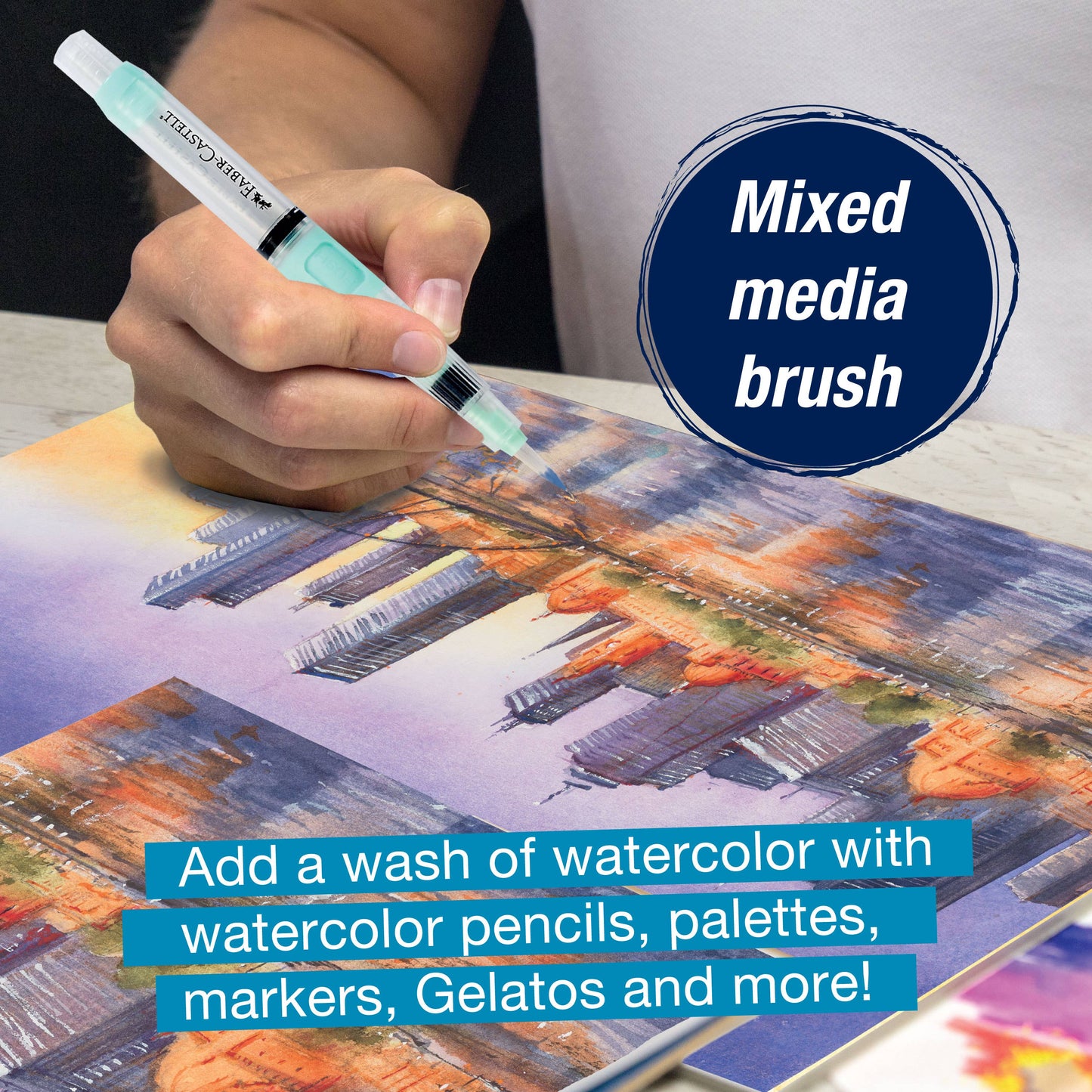Faber-Castell / Creativity for Kids - Deluxe Refillable Artists' Water Paint Brush