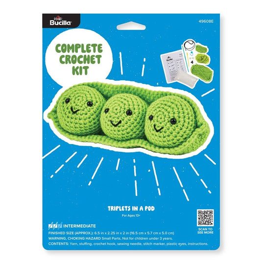 Plaid Crafts - Bucilla Amigurumi Crochet Kit - Triplets in a Pod