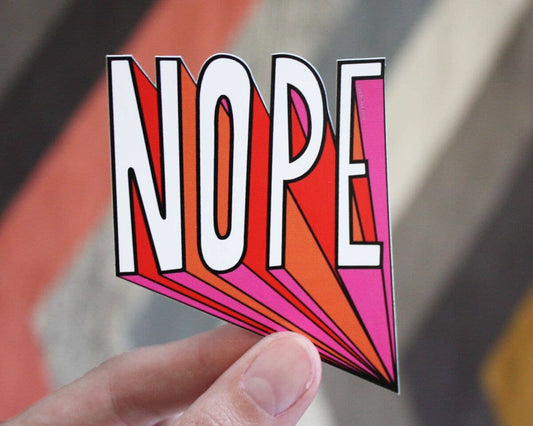 Free Period Press - Nope Vinyl Decal Sticker