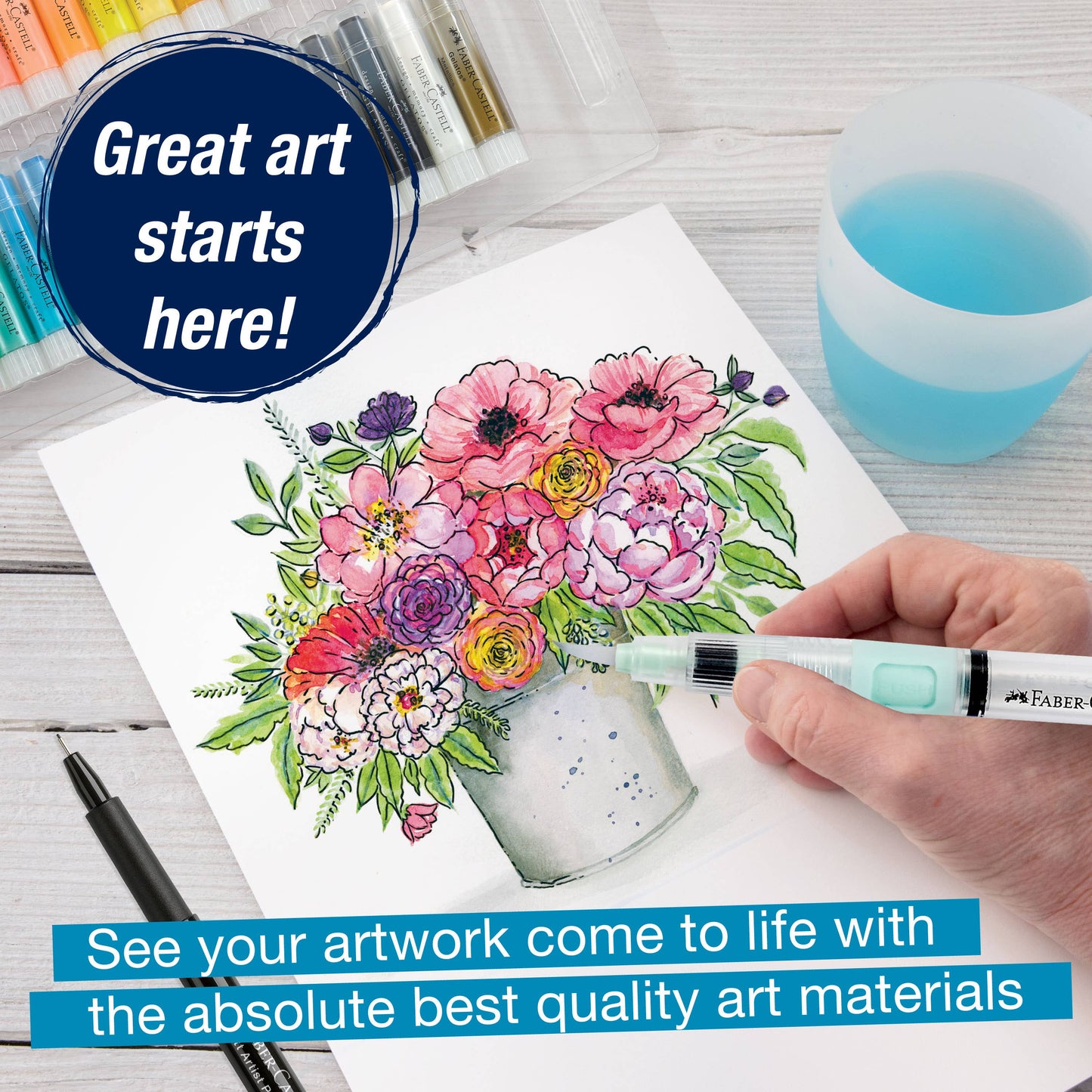 Faber-Castell / Creativity for Kids - Deluxe Refillable Artists' Water Paint Brush