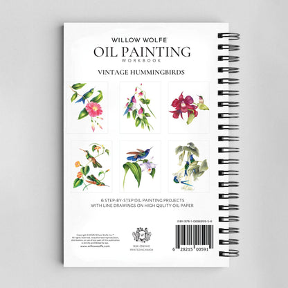 Willow Wolfe USA - Vintage Hummingbirds Oil Workbook by Willow Wolfe - Limited Quantities