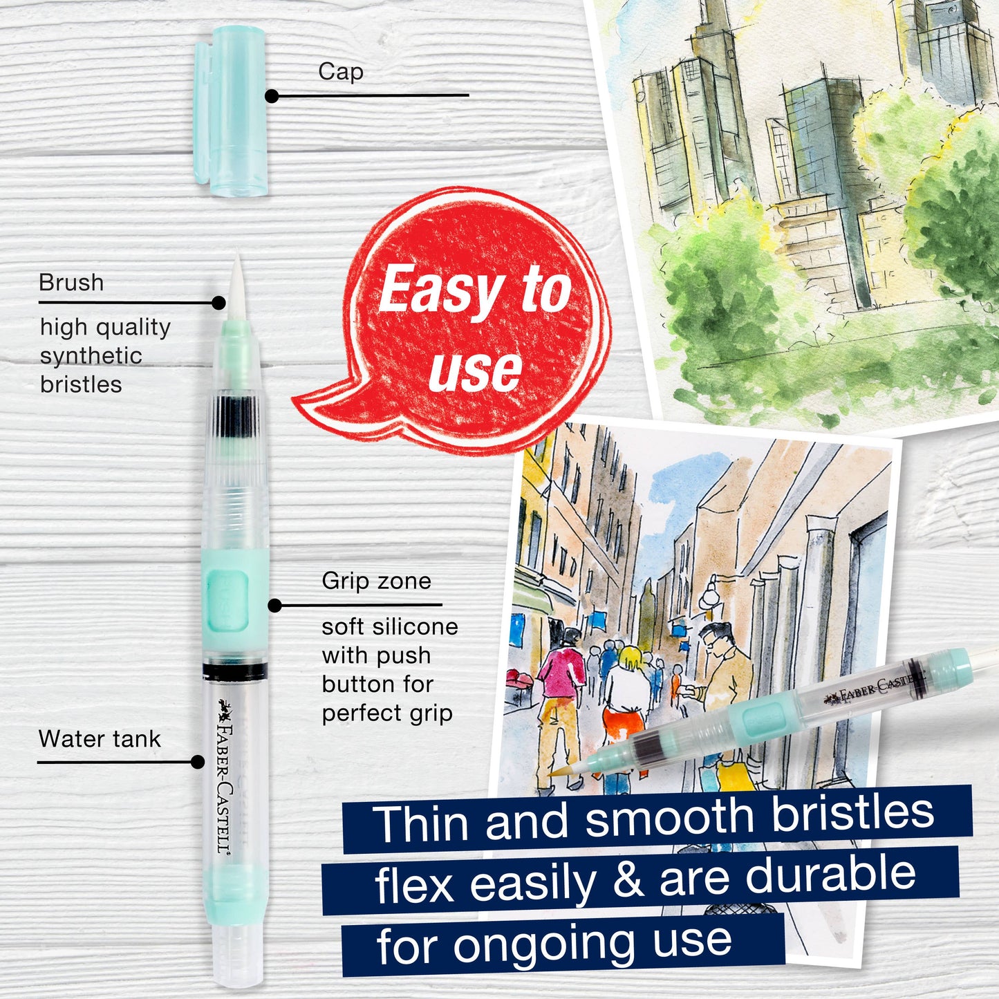 Faber-Castell / Creativity for Kids - Deluxe Refillable Artists' Water Paint Brush