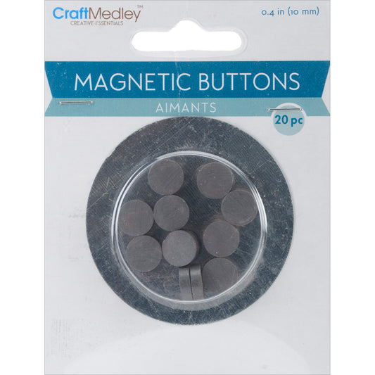 Craft Medley Magnetic Buttons 10mm 20/pkg