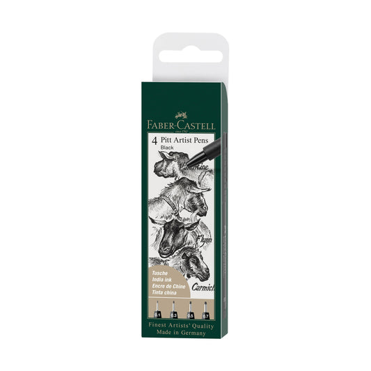 Faber-Castell - Pitt Artist Pen, #199 Black (XS, S, F, M)