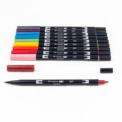 Tombow - Dual Brush Pen Art Markers 10-Pack, Nineties