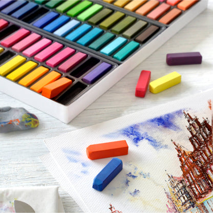 Faber-Castell / Creativity for Kids - Soft Pastel Half Length Sticks, Box of 48