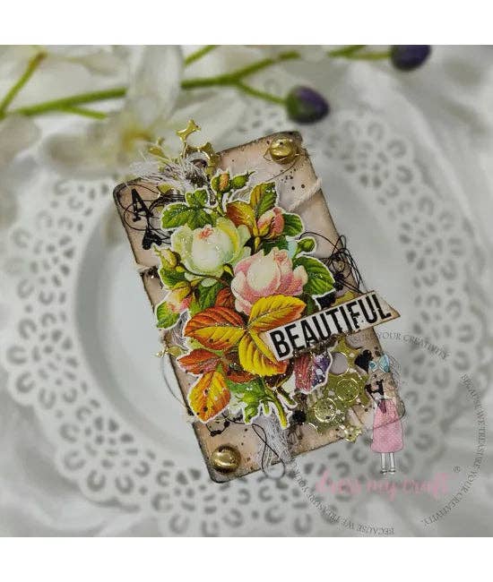 Ecstasy Crafts Distributing - Dress My Craft Transfer Me - Vintage Flowers #4