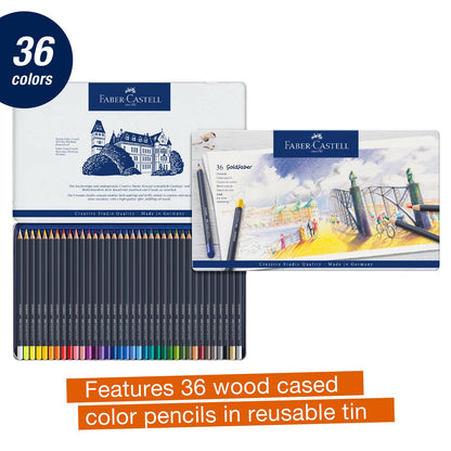 Faber-Castell Goldfaber Color Pencils - Tin of 36