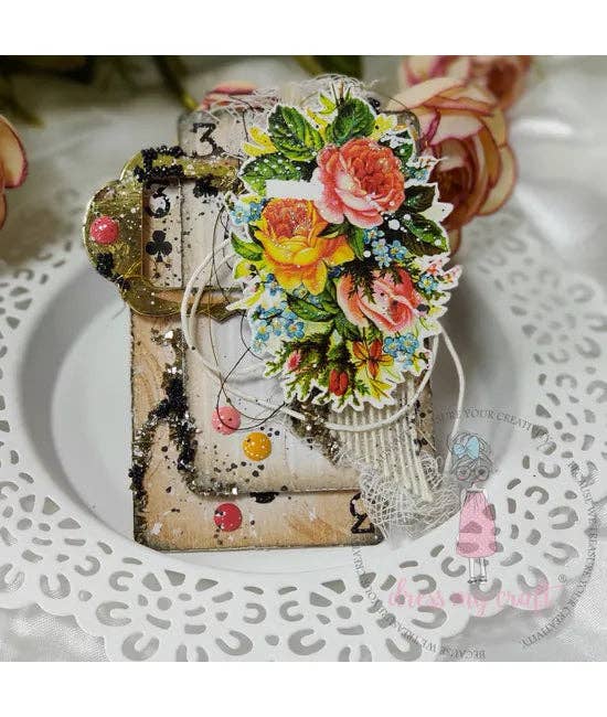 Ecstasy Crafts Distributing - Dress My Craft Transfer Me - Vintage Flowers #4