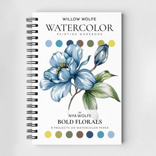 Willow Wolfe USA - Bold Flowers Watercolor Workbook