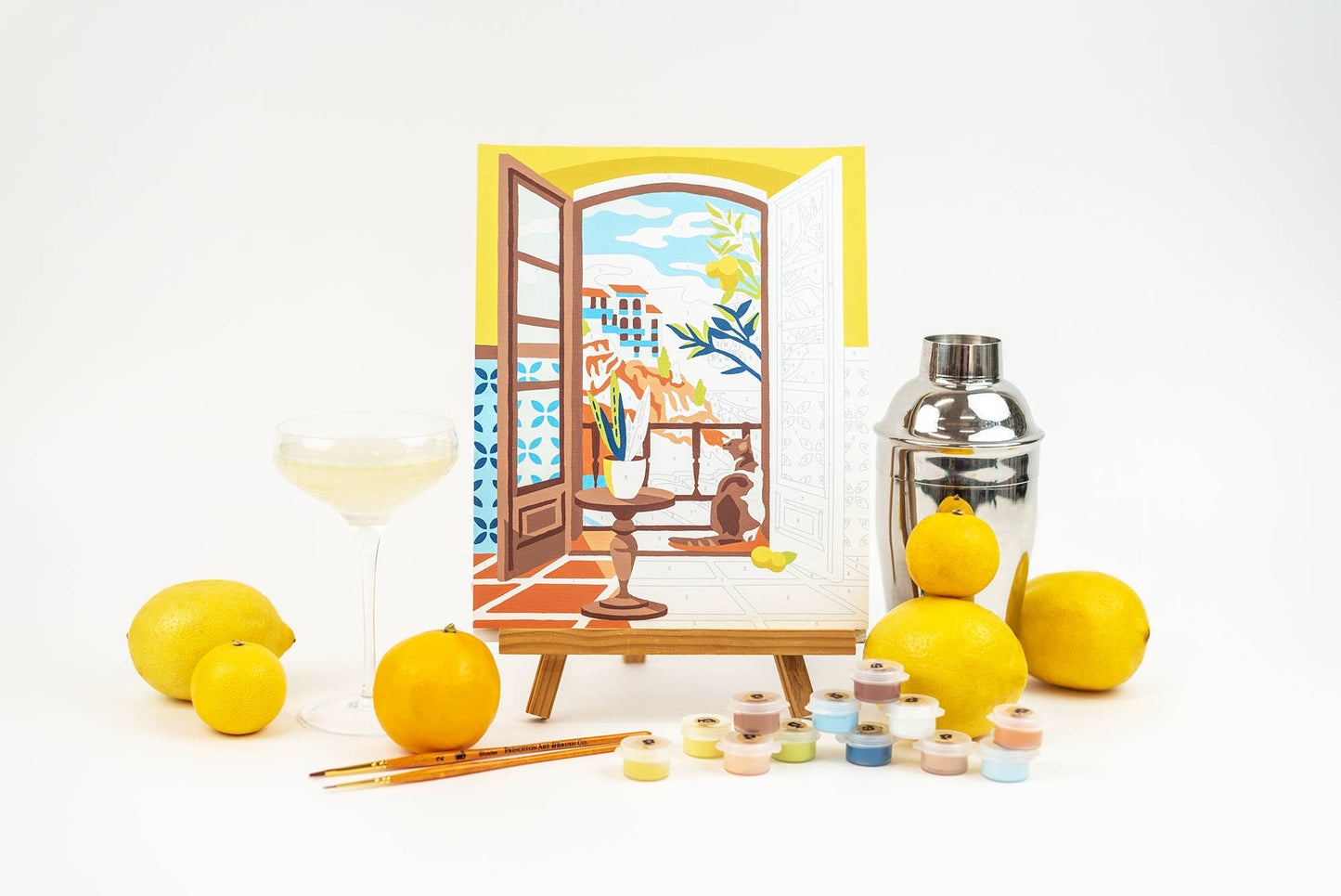 Elle Crée - Coastal Catnap Paint-by-Number Kit