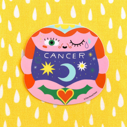 Free Period Press - Cancer Zodiac Vinyl Decal Sticker | Dreamy Crab