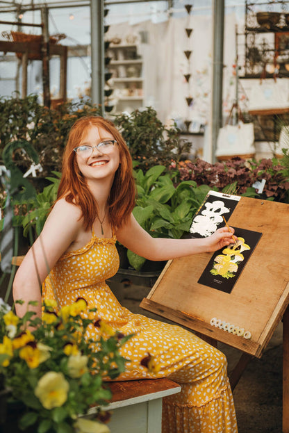 Elle Crée (She Creates) - Golden Oyster Mushrooms Paint-by-Number Kit
