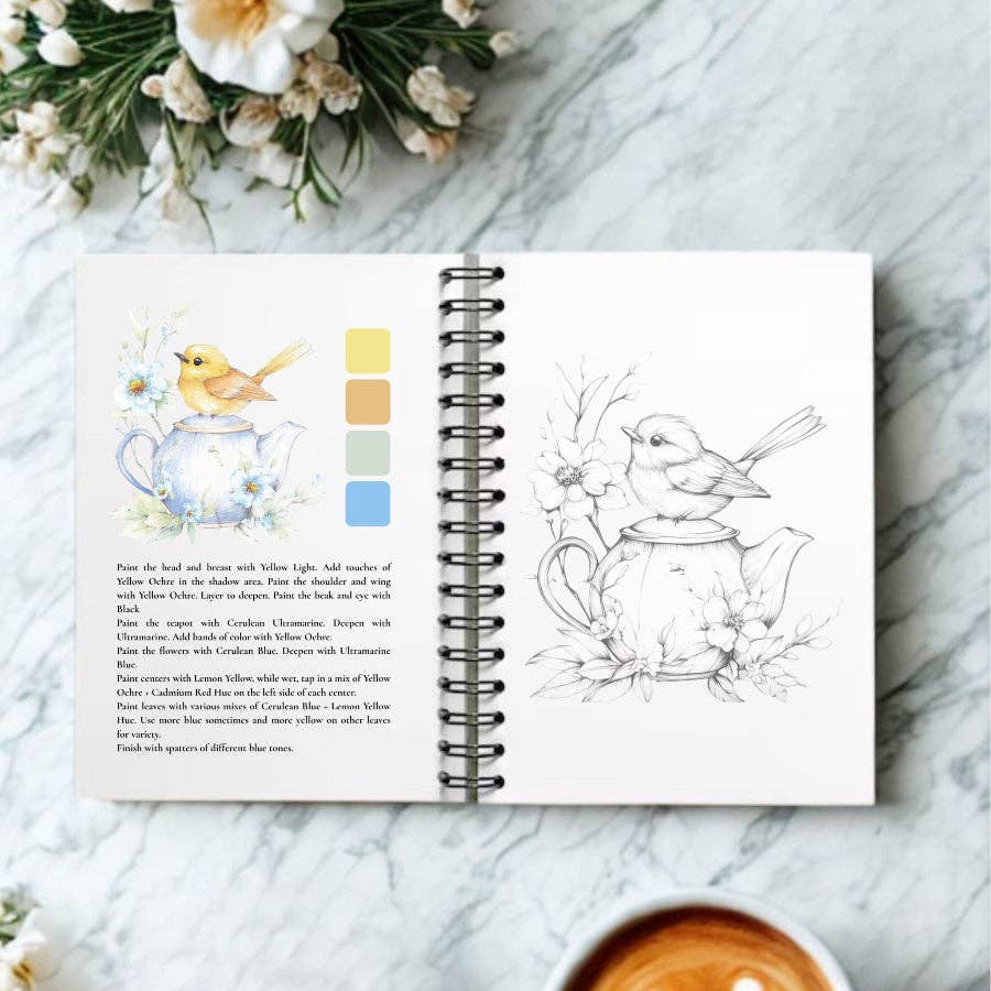 Willow Wolfe USA - Feathers & Finery Watercolor Workbook