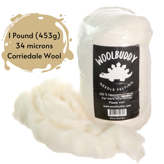 Woolbuddy - White Core Wool  (1 lb)