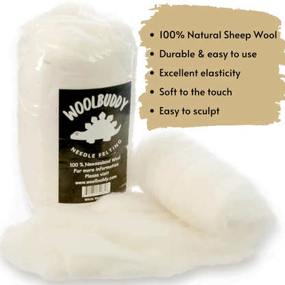 Woolbuddy - White Core Wool  (1 lb)
