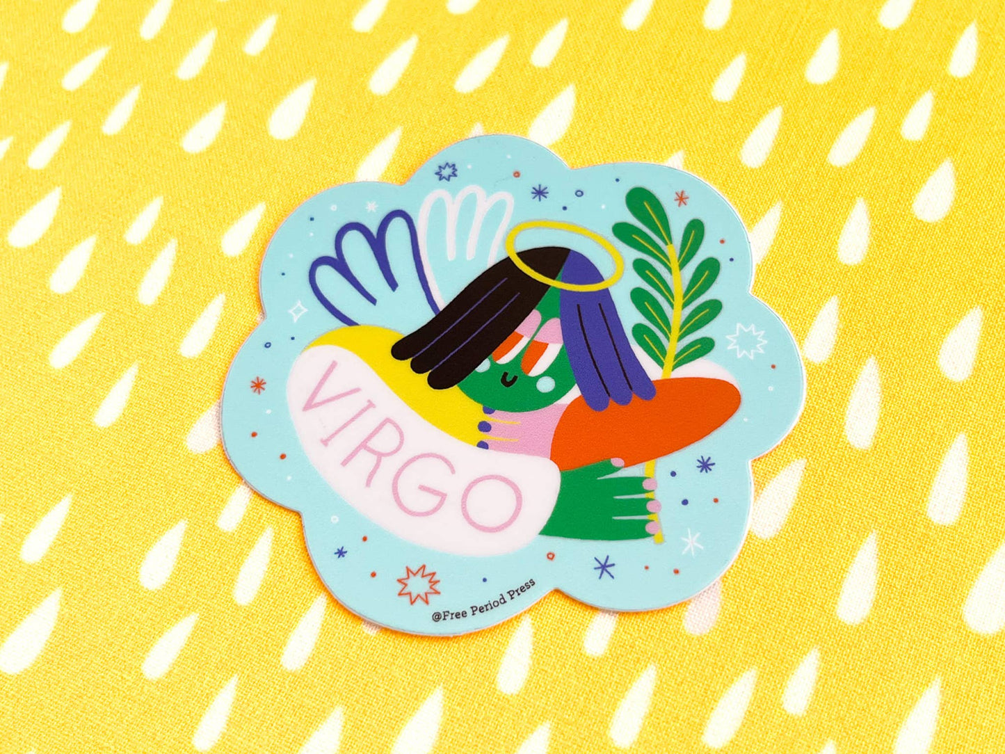 Free Period Press - Virgo Zodiac Vinyl Decal Sticker | Calm & Organized