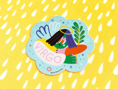 Free Period Press - Virgo Zodiac Vinyl Decal Sticker | Calm & Organized