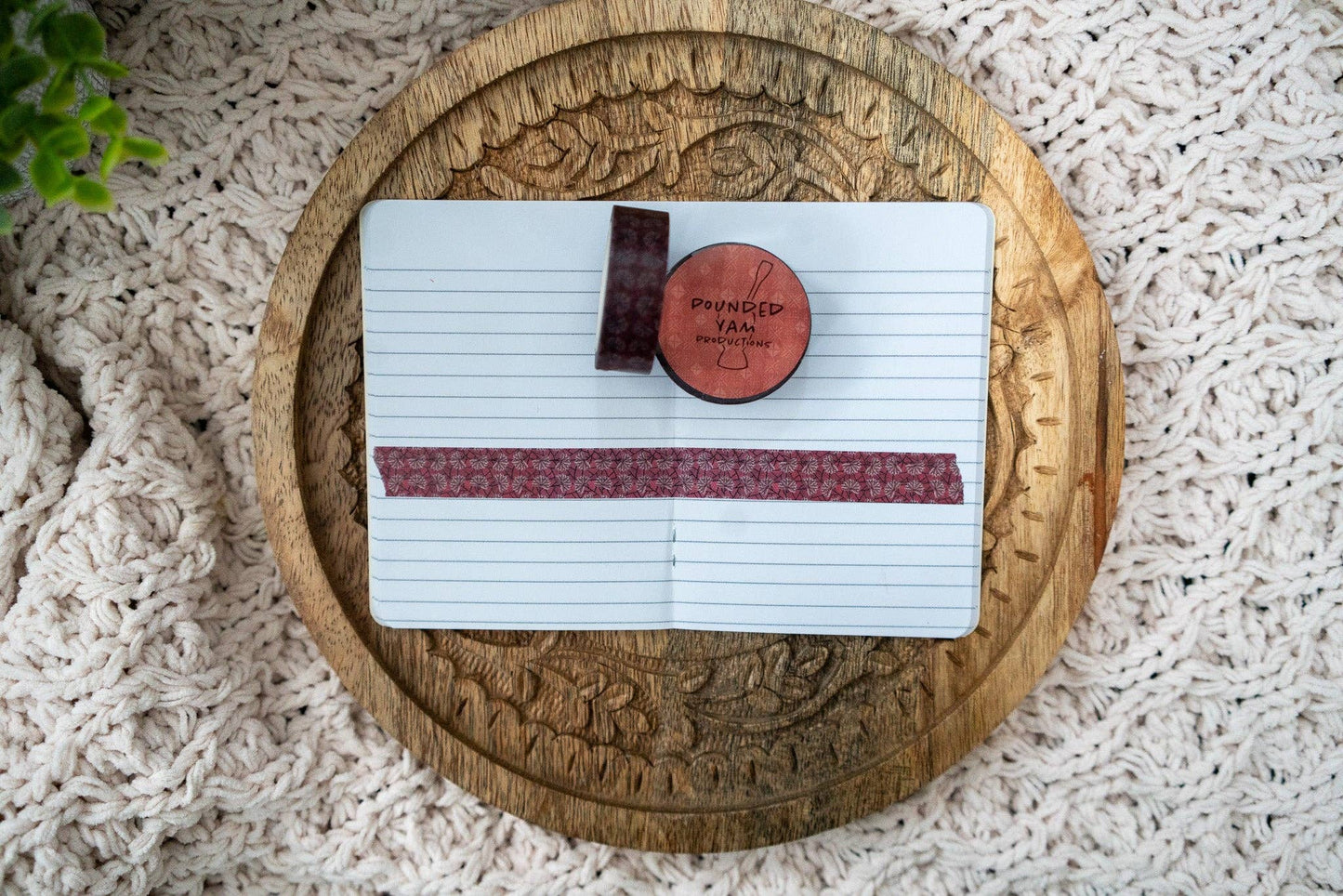 Pounded Yam Productions - African Print Ankara Inspired Washi Tape - Red Blossom