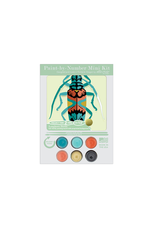 Elle Crée (She Creates) - MINI Longhorn Beetle Paint-by-Number Kit