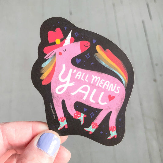 Free Period Press - Y'all Means All Pony Vinyl Decal Sticker