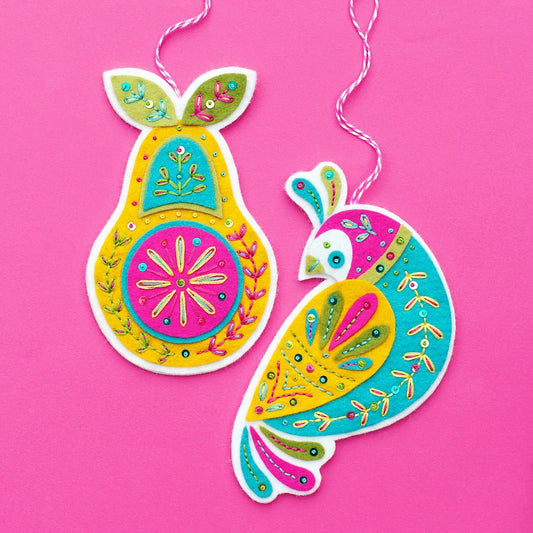 Benzie Design - Partridge and Pear Felt Ornament Kit