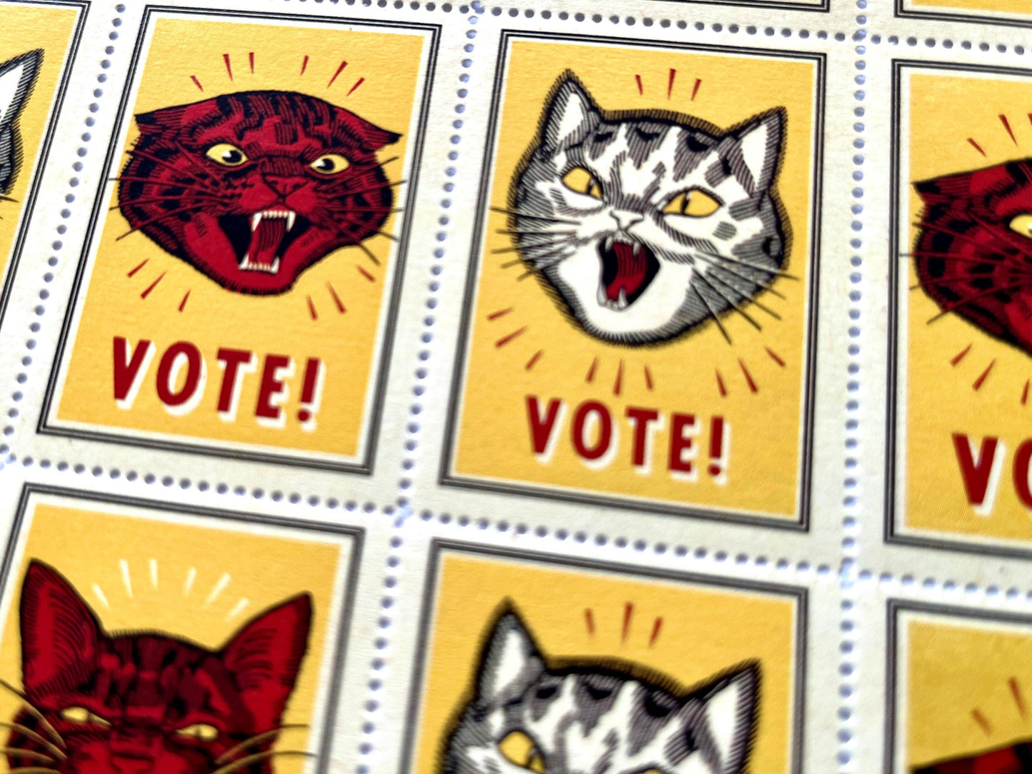 The Portland Stamp Company - Ravi Zupa Vote! Cat Stamps