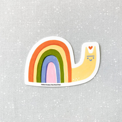 Free Period Press - Rainbow Snail Vinyl Decal Sticker