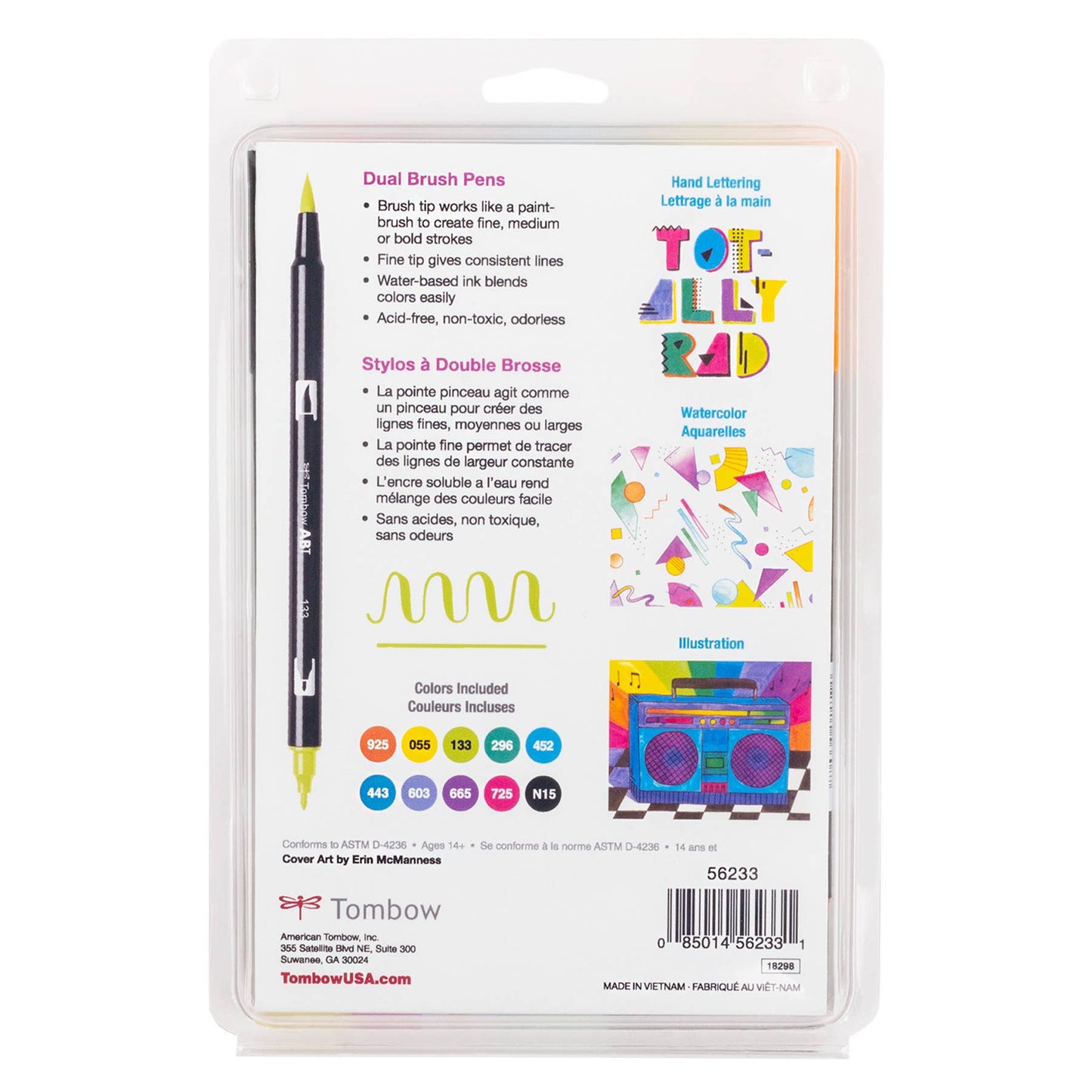 Tombow - Dual Brush Pen Art Markers 10-Pack, Eighties