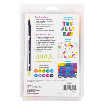 Tombow - Dual Brush Pen Art Markers 10-Pack, Eighties