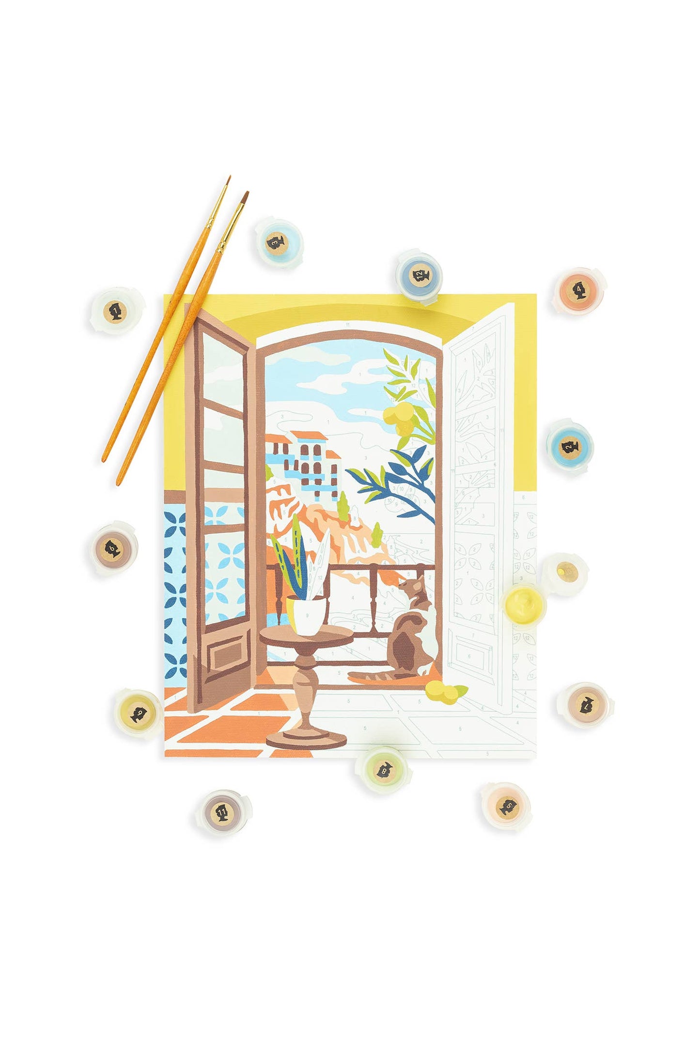 Elle Crée - Coastal Catnap Paint-by-Number Kit