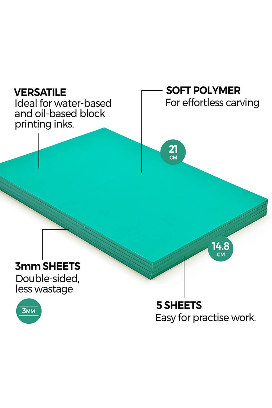 Zieler A5 Soft Cut Lino Printing Bloc Sheets