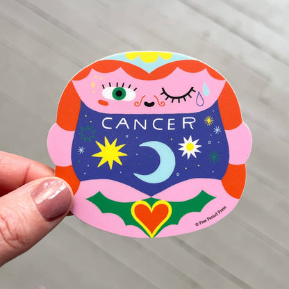 Free Period Press - Cancer Zodiac Vinyl Decal Sticker | Dreamy Crab