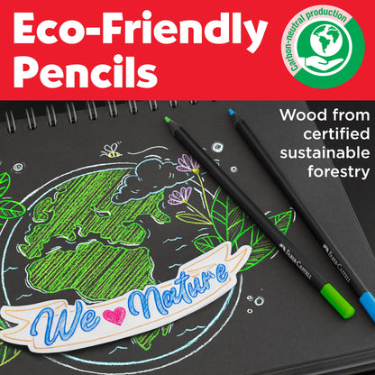 Faber-Castell - Super Soft Black Edition Colored Pencils, Box of 24