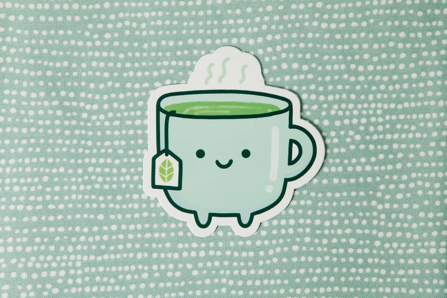 Free Period Press - Green Tea Cup Vinyl Decal Sticker