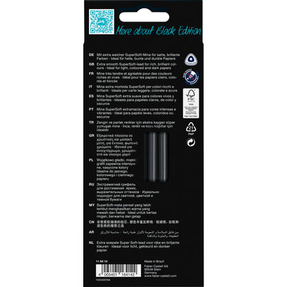 Faber-Castell / Creativity for Kids - Super Soft Black Edition Color Pencils: 12 Ct Skin Tones