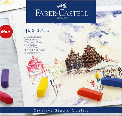 Faber-Castell / Creativity for Kids - Soft Pastel Half Length Sticks, Box of 48