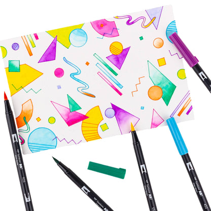 Tombow - Dual Brush Pen Art Markers 10-Pack, Eighties