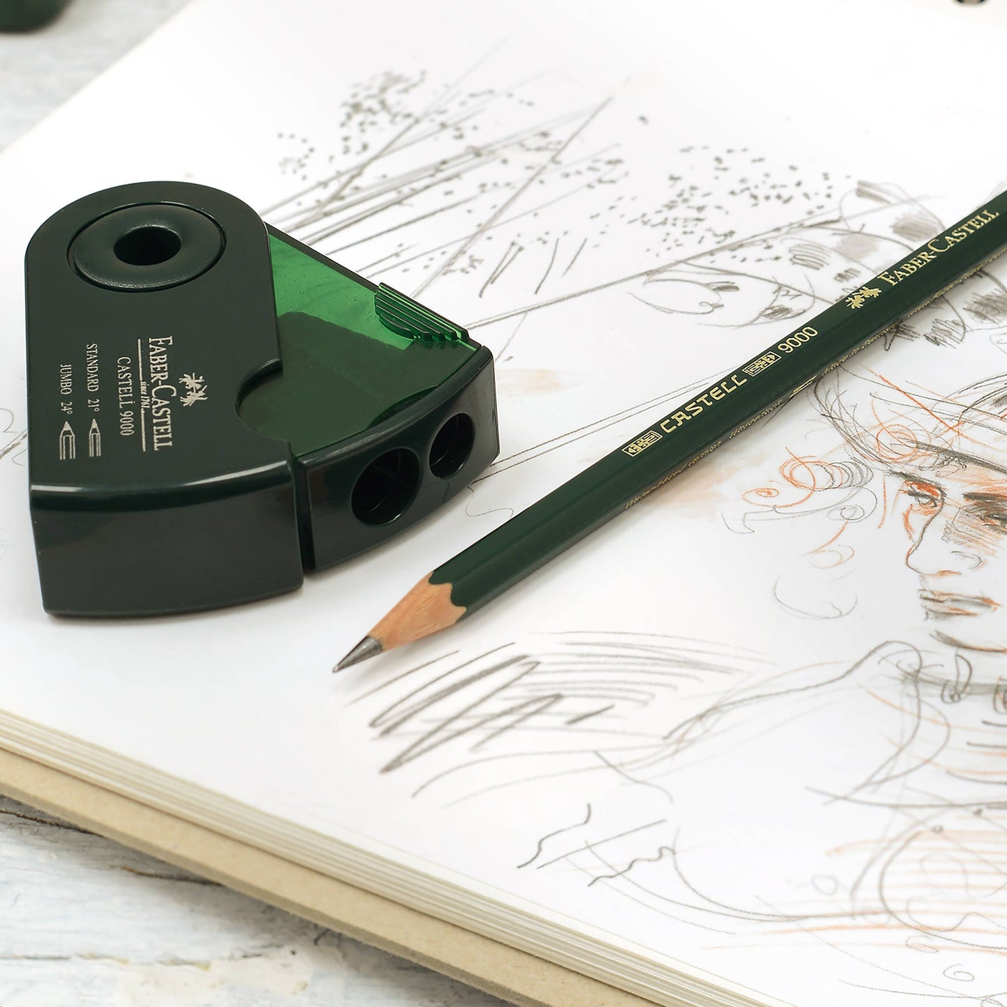 Faber-Castell / Creativity for Kids - Castell 9000 4 Count Jumbo Graphite Pencil Set with Tools