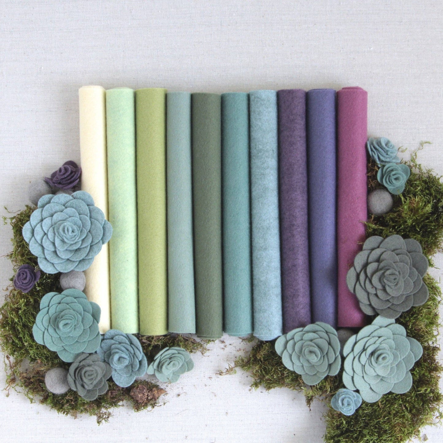 Benzie Design - Wool Felt Sheets, Succulents
